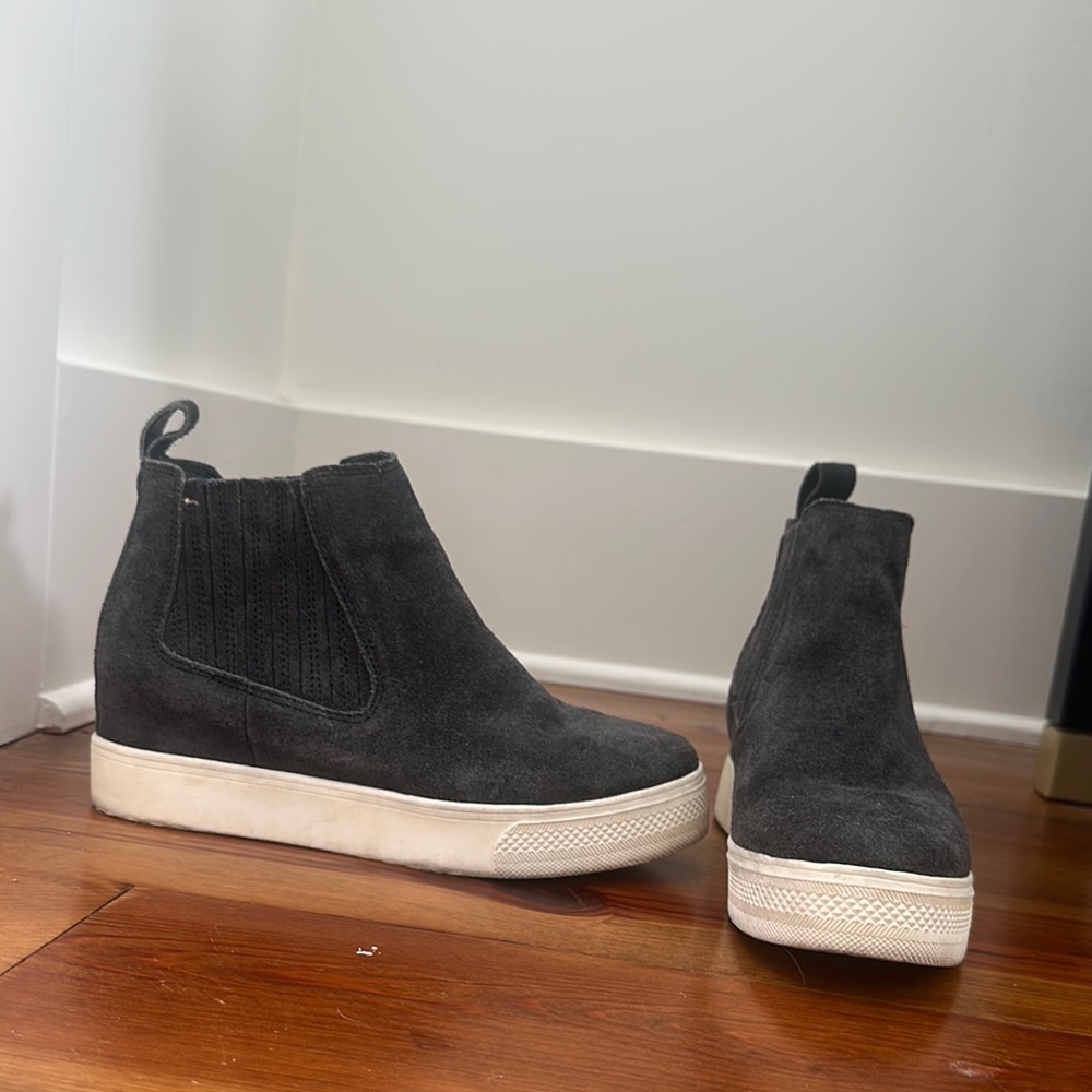 Dolce Vita Gray Suede Slip-Ons
